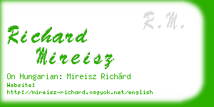 richard mireisz business card
